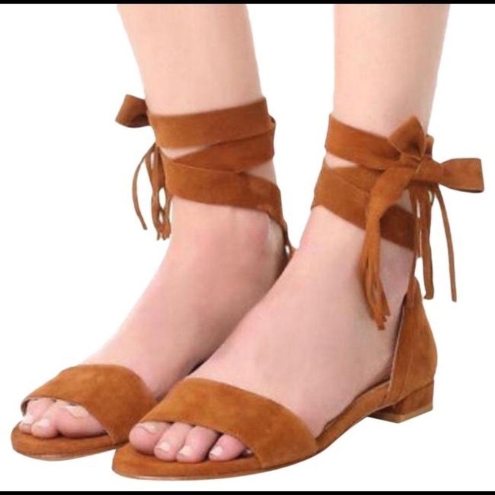 Stuart Weitzman Corbata Sandal.  Brown.  Size 5